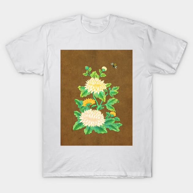 Minhwa: Chrysanthemum and Bumblebee B Type T-Shirt by koreanfolkpaint